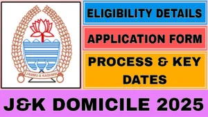J&K Domicile 2025 Application Form